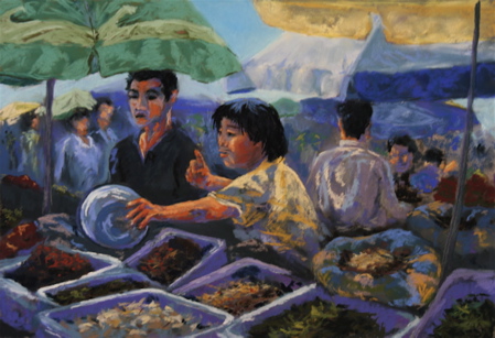 Market Scene, still in progress Market Scene, still in progress
